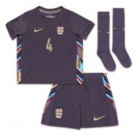 Camiseta Inglaterra Declan Rice #4 Visitante Equipación para niños Eurocopa 2024 manga corta (+ pantalones cortos)